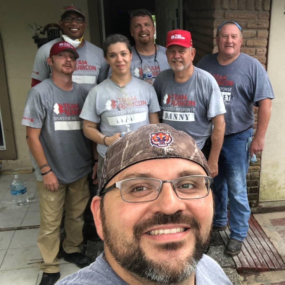 Volunteers celebrating a rewarding day's work