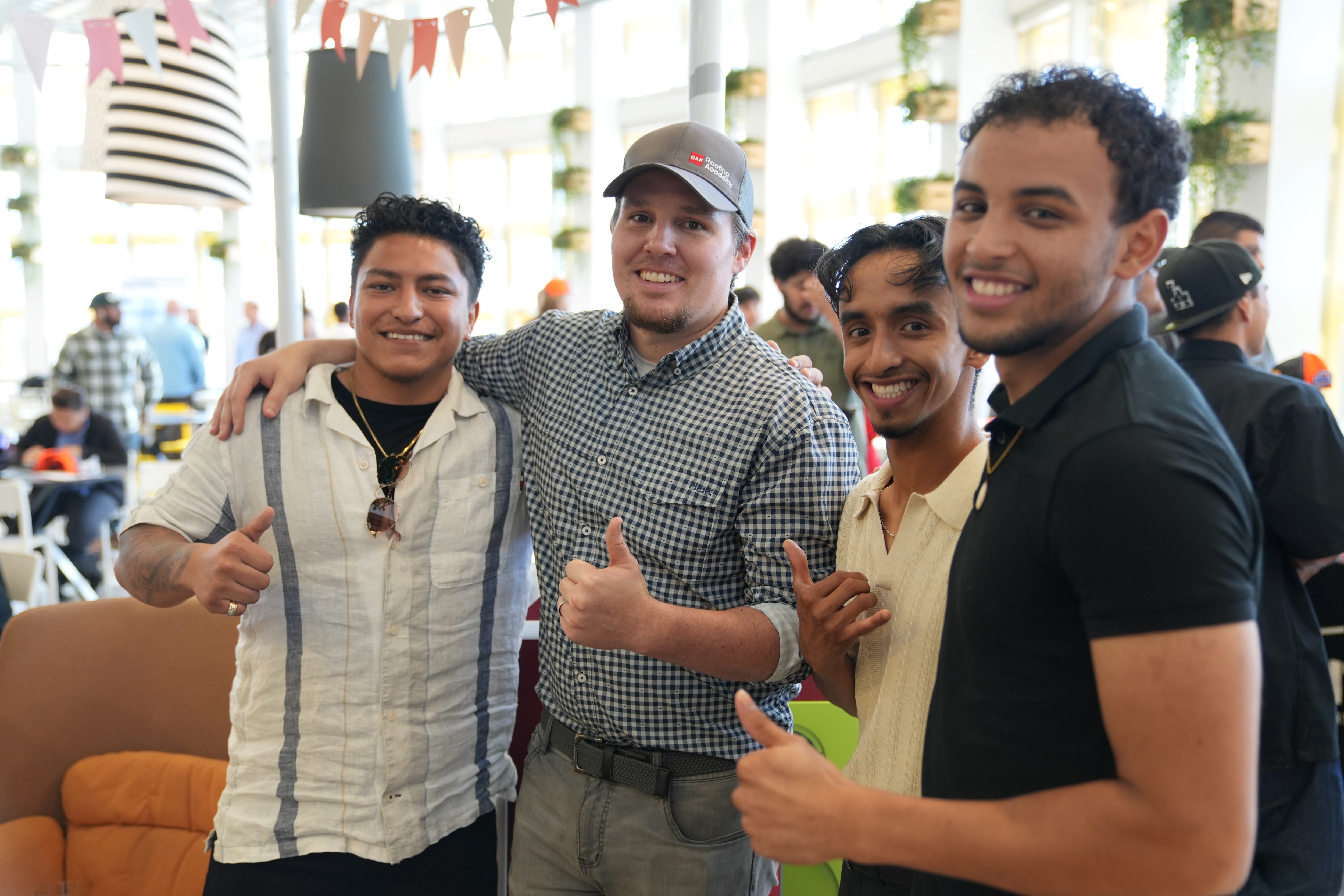 Roofing Students at career fair