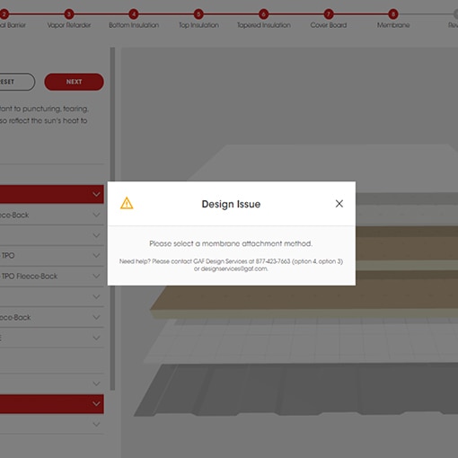 Creating an assembly within the GAF BuildYourRoof planning tool