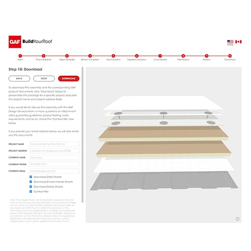 Download all documents in your commercial roofing package from GAF BuildYourRoof