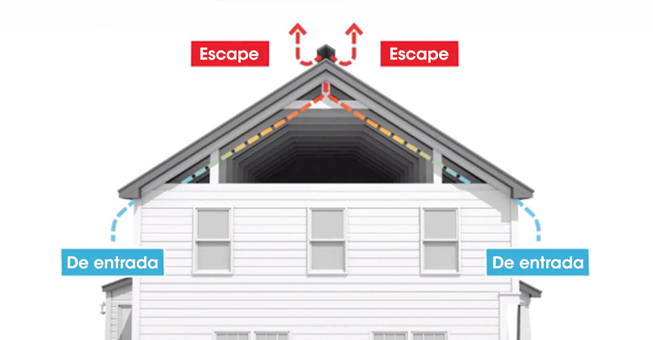 Diagram of intake and exhaust ventilation