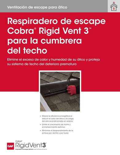 Respiradero de escape Cobra® Rigid Vent 3™para la cumbrera del techo - RESCB173S