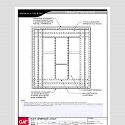 Single-Ply 101 Roof Membrane Layout pattern sample