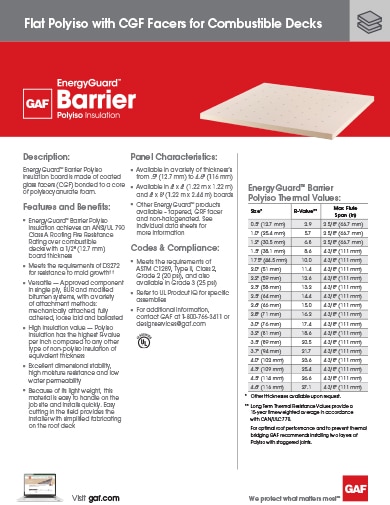 EnergyGuard™ Barrier Polyiso Insulation - COMGT467