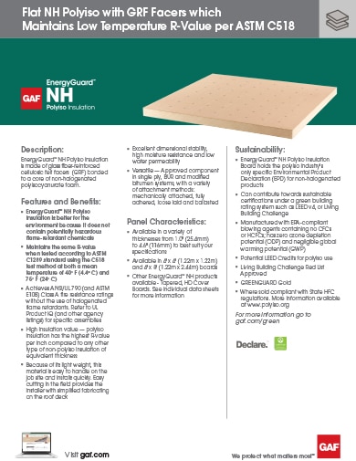 EnergyGuard™ NH Polyiso Insulation - COMGT326