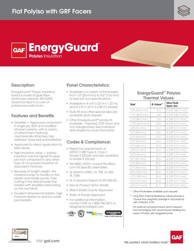 EnergyGuard™ Polyiso Insulation - COMGT318