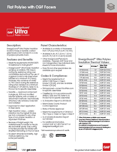 EnergyGuard™ Ultra Polyiso Insulation - COMGT319