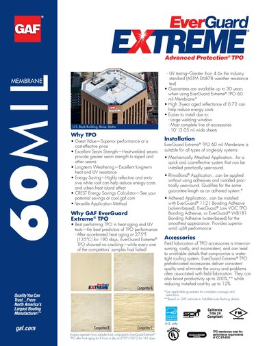 EverGuard Extreme® TPO 60 mil Membrane - 342