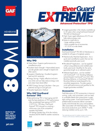 EverGuard Extreme® TPO 80 mil Membrane - 342