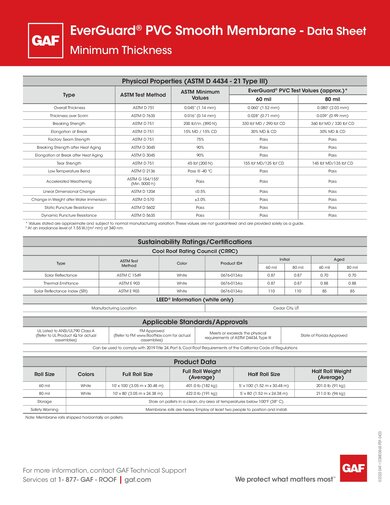 Everguard PVC Membrane: Min Thick - COMEG868