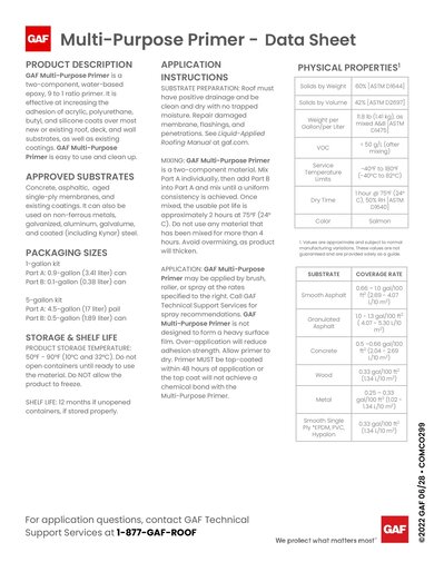 GAF Multi-Purpose Primer - COMCO299