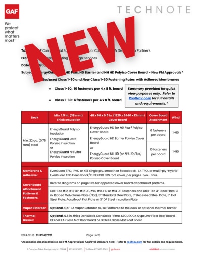 HD Polyiso - New 1-90 and 1-60 Attachments Tech Note