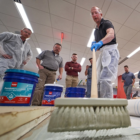 GAF roofing instructors from CARE contractor training center