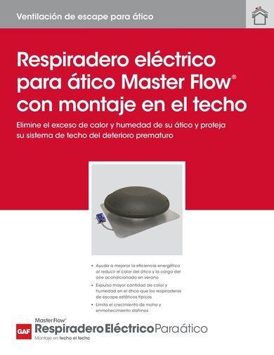 Respiradero eléctrico para ático Master Flow® con montaje en el techo - RESMF334S