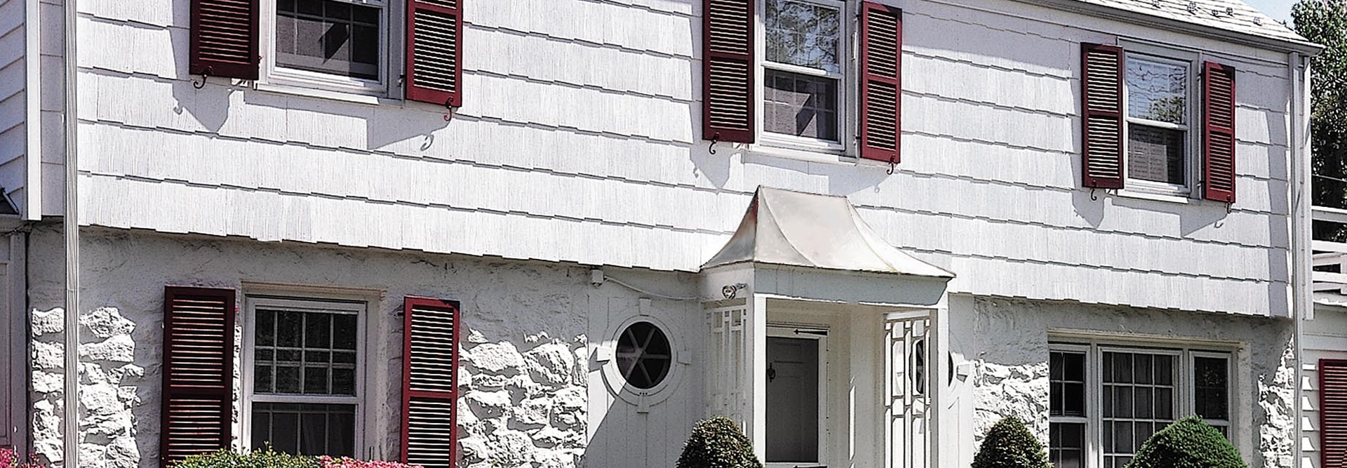 Close-up of home with Fiber-cement siding, a GAF residential building product