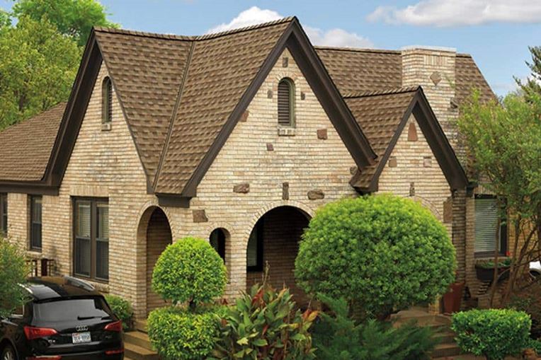 House with brown Timberline HDZ shingles