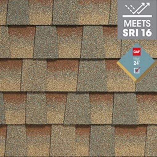 Timberline HDZ® Copper Canyon cool roof shingle swatch