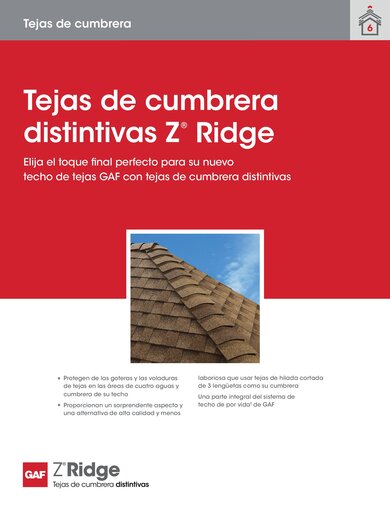 Z Ridge Cap Shingles 105 RESHR111S SPANISH